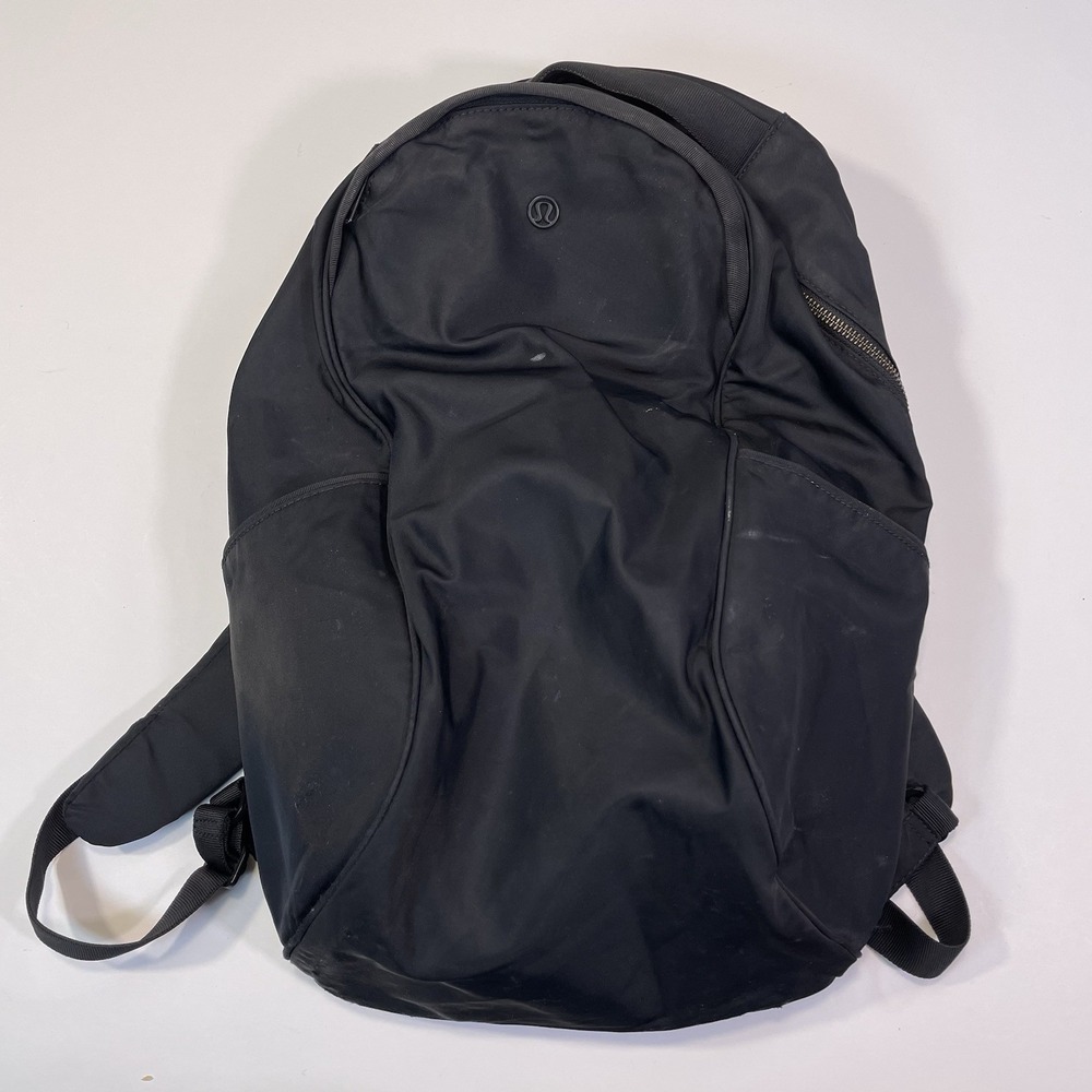 Lululemon Backpack Black 20L Multi Pocket Sunglasses Pouch Hard Case